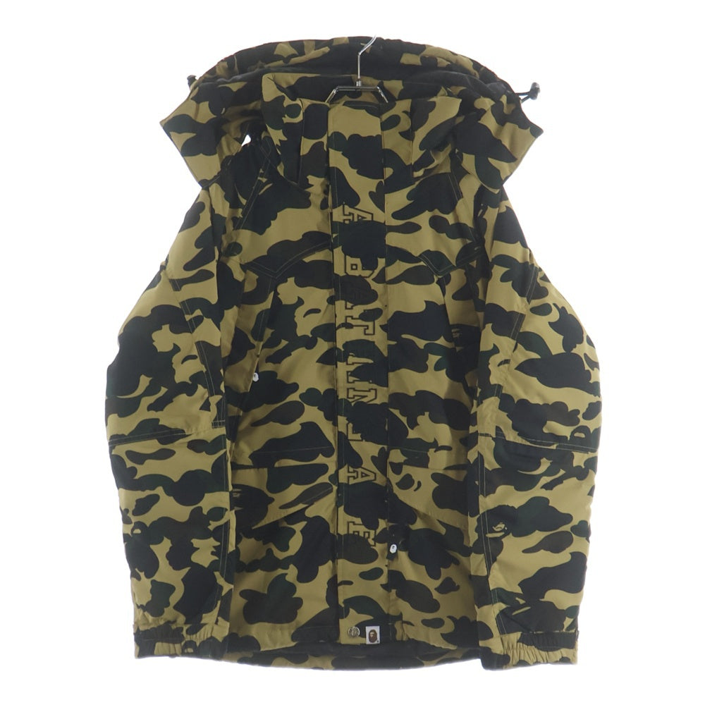 A BATHING APE(アベイシングエイプ) 1ST CAMO SHARK SNOWBOARD JACKET ミリタリージャケット モッズコート カモ 1L80141002 イエロー