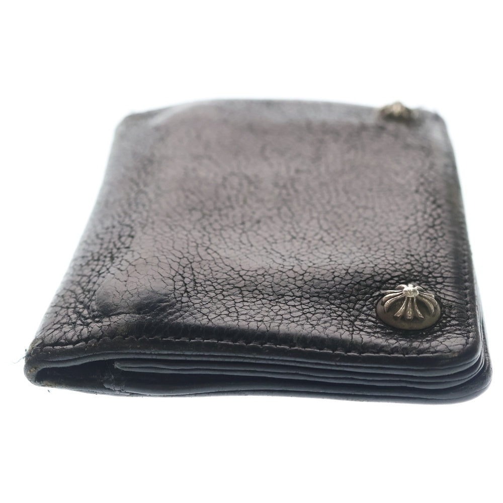 CHROME HEARTS(クロムハーツ) 2ZIP 2ジップ クロスボールボタンレザーウォレット 財布 ブラック BCA363