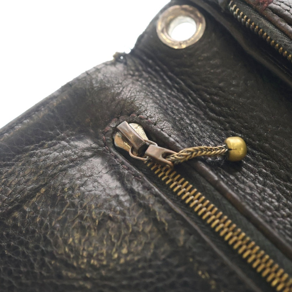 CHROME HEARTS(クロムハーツ) 2ZIP 2ジップ クロスボールボタンレザーウォレット 財布 ブラック BCA363
