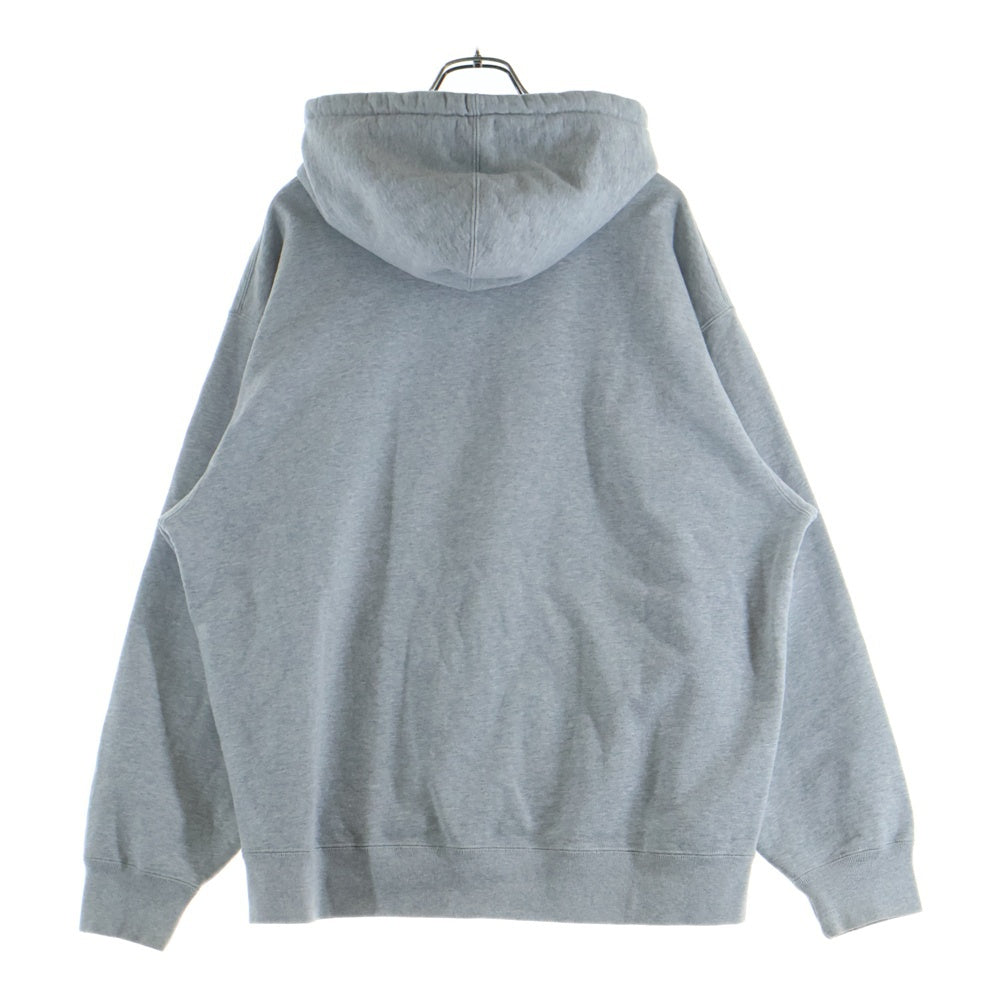 SUPREME(シュプリーム) 21AW Raised Embroidery Hooded Sweatshirt プルオーバーパーカー フロントロゴ刺繡 コットン グレー