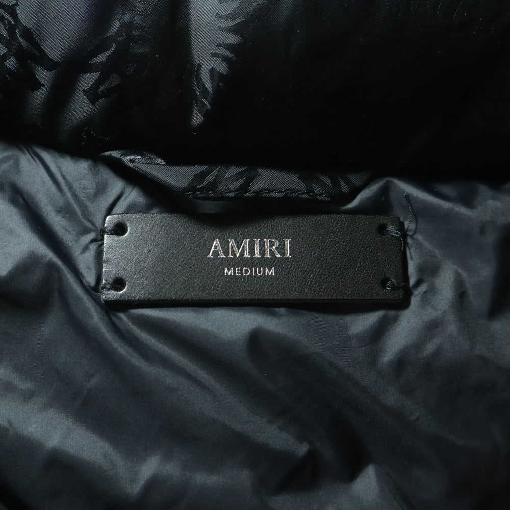 AMIRI(アミリ) 25SS MA Quad Down Jacket ジャカード パデッド ダウンジャケット AMOUDO1004 ブラック