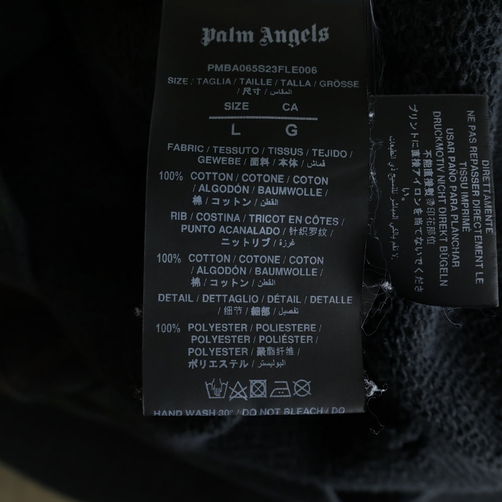 Palm Angels(パームエンジェルス) PALMS&SKULL DISTRESSED SWEATSHIRT スウェット トレーナー ブラック PMBA065F23FLE006