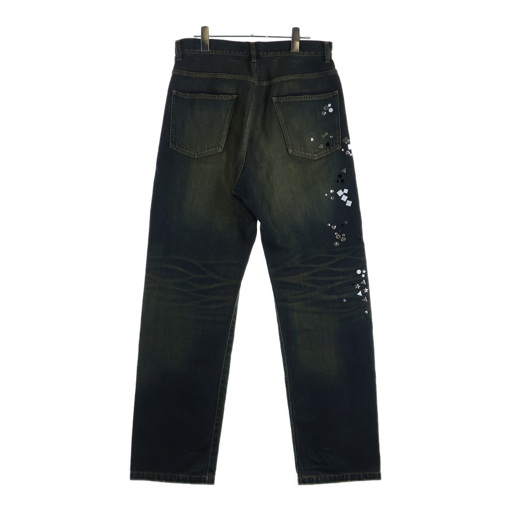 MAISON MIHARAYASUHIRO(メゾンミハラヤスヒロ) 25AW EMBELLISHED JEANS ラインストーン デニムパンツ ジーンズ インディゴ A15PT025
