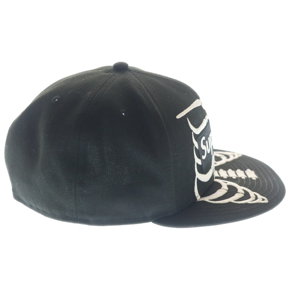 SUPREME(シュプリーム) 25SS ×NEW ERA Bones BOX LOGO スケルトンデザイン キャップ ブラック 7 3/4 61.5cm