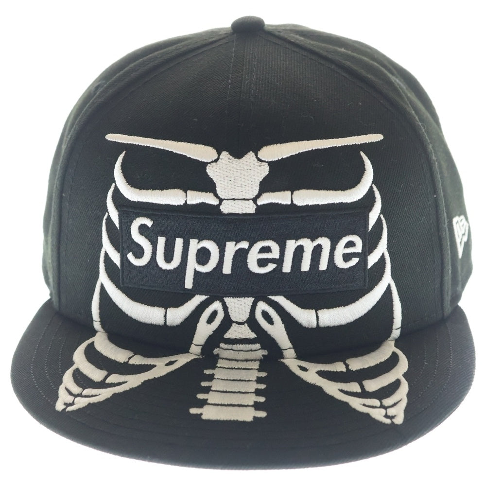 SUPREME(シュプリーム) 25SS ×NEW ERA Bones BOX LOGO スケルトンデザイン キャップ ブラック 7 3/4 61.5cm