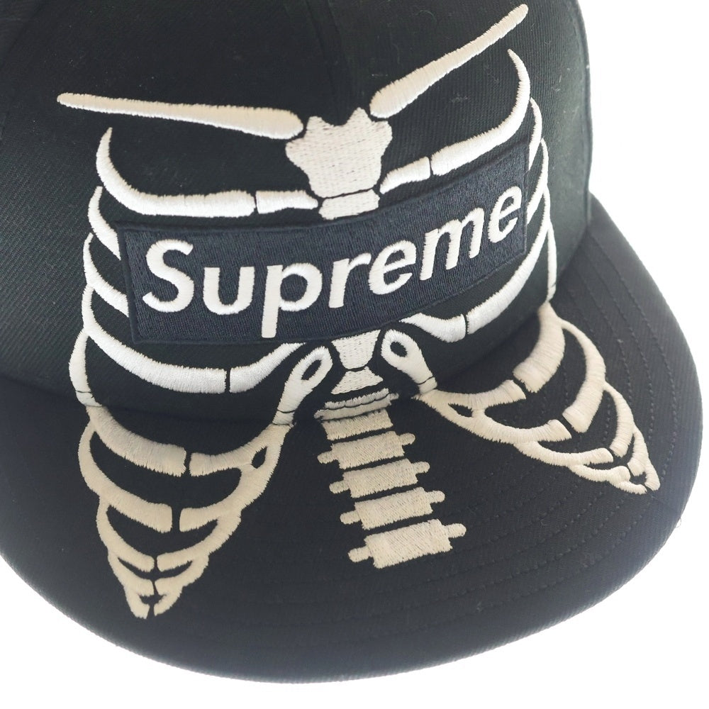 SUPREME(シュプリーム) 25SS ×NEW ERA Bones BOX LOGO スケルトンデザイン キャップ ブラック 7 3/4 61.5cm