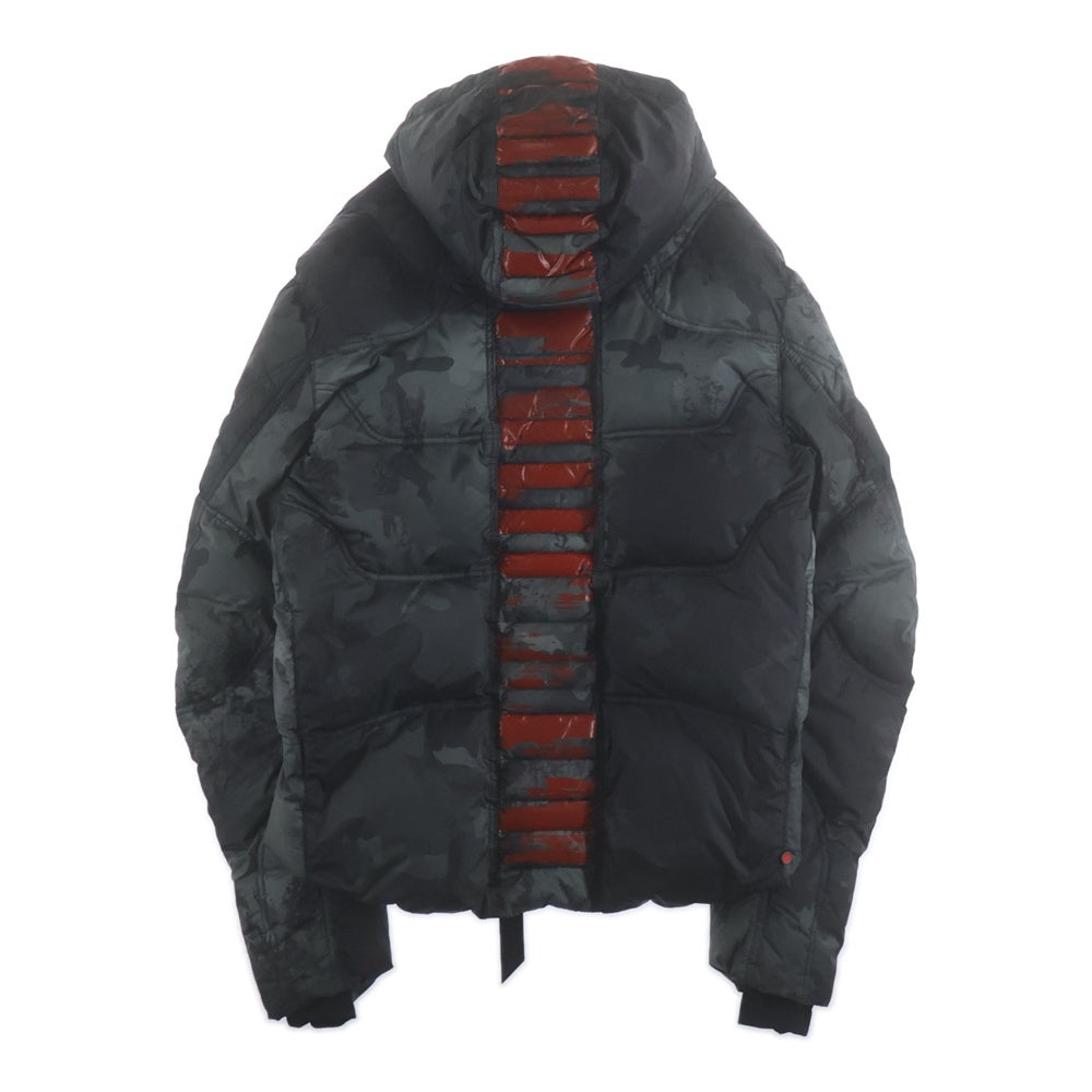 KRU(クルー) Down Jacket ダウンジャケット ポリエステル グレー/レッド