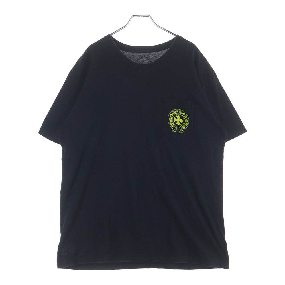 CHROME HEARTS(クロムハーツ) Made In Hollywood Vertical Logo Tee メイドインハリウッド ヴァーティカルロゴ 半袖Tシャツカットソー ブラック/イエロー