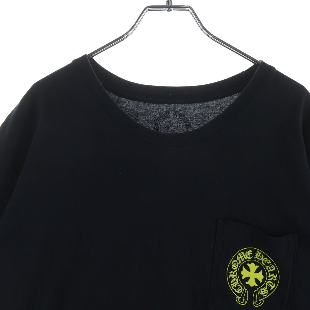CHROME HEARTS(クロムハーツ) Made In Hollywood Vertical Logo Tee メイドインハリウッド ヴァーティカルロゴ 半袖Tシャツカットソー ブラック/イエロー