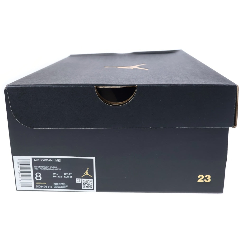 NIKE(ナイキ) AIR JORDAN 1 MID SKY J PURPLE エアジョーダン1 ミッドカットスニーカー スカイパープル ホワイト/パープル US8/26.0cm DQ8426-515