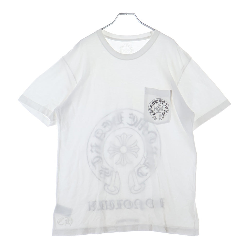 CHROME HEARTS(クロムハーツ) HONOLULU Limited Horseshoe Tee ホノルル限定 ホースシュープリント クルーネック半袖Tシャツ ホワイト