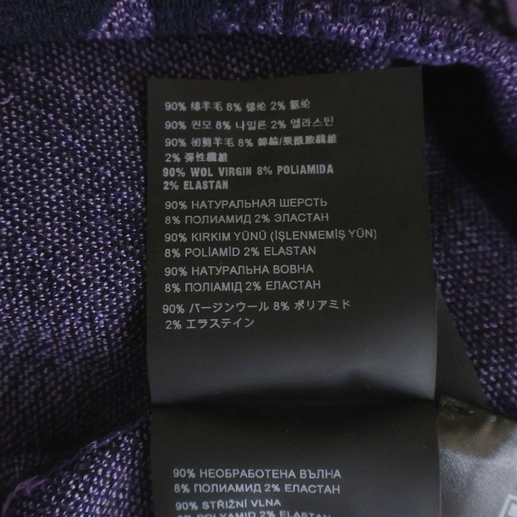 PRADA(プラダ) 21AW セカンドスキン パワーネットニット タートルネックニット 総柄 パープル レディース