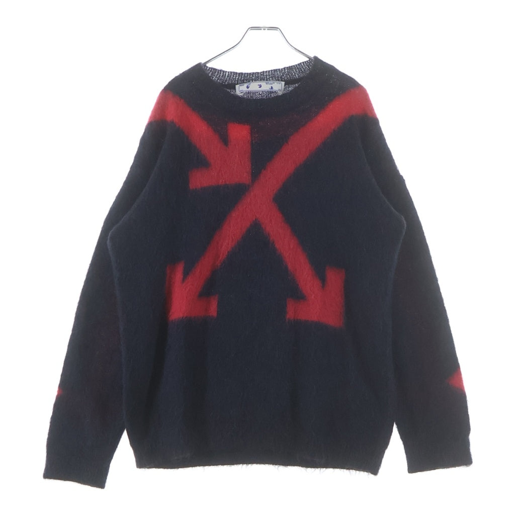 OFF-WHITE(オフホワイト) Arrow Knit アルパカモヘアニット セーター アロー グレー OMHA036E20KNI002