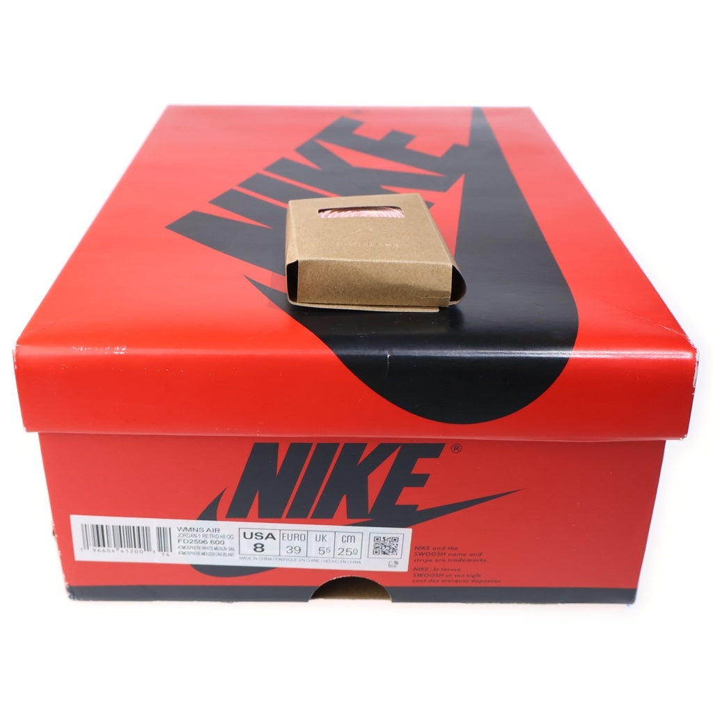 NIKE(ナイキ) WMNS AIR JORDAN 1 RETRO HIGH OG Washed Pink FD2596-600 ウィメンズ エア ジョーダン 1 レトロ ウォッシュドピンク ハイカットスニーカー US8/25cm