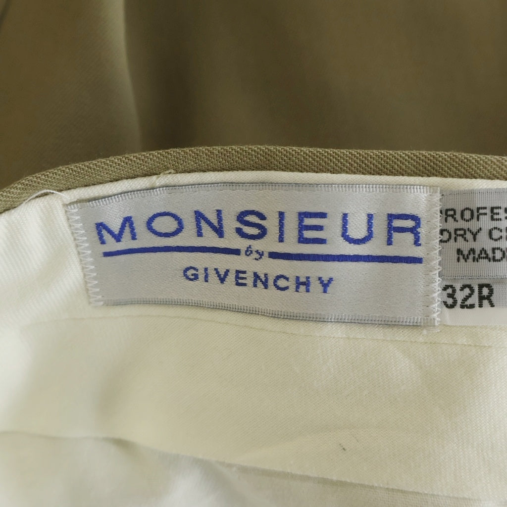 GIVENCHY(ジバンシィ) 90S MONSIEUR by GIVENCHY 3タック ウールスラックス べージュ