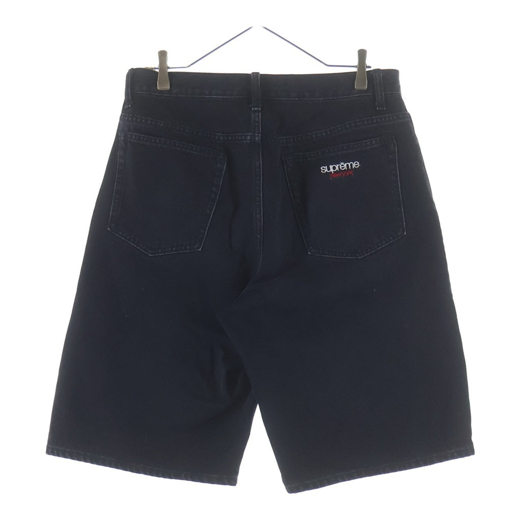 SUPREME(シュプリーム) 25SS Baggy Denim Short バギーデニム ショートパンツ ロゴ刺繍 ブラック
