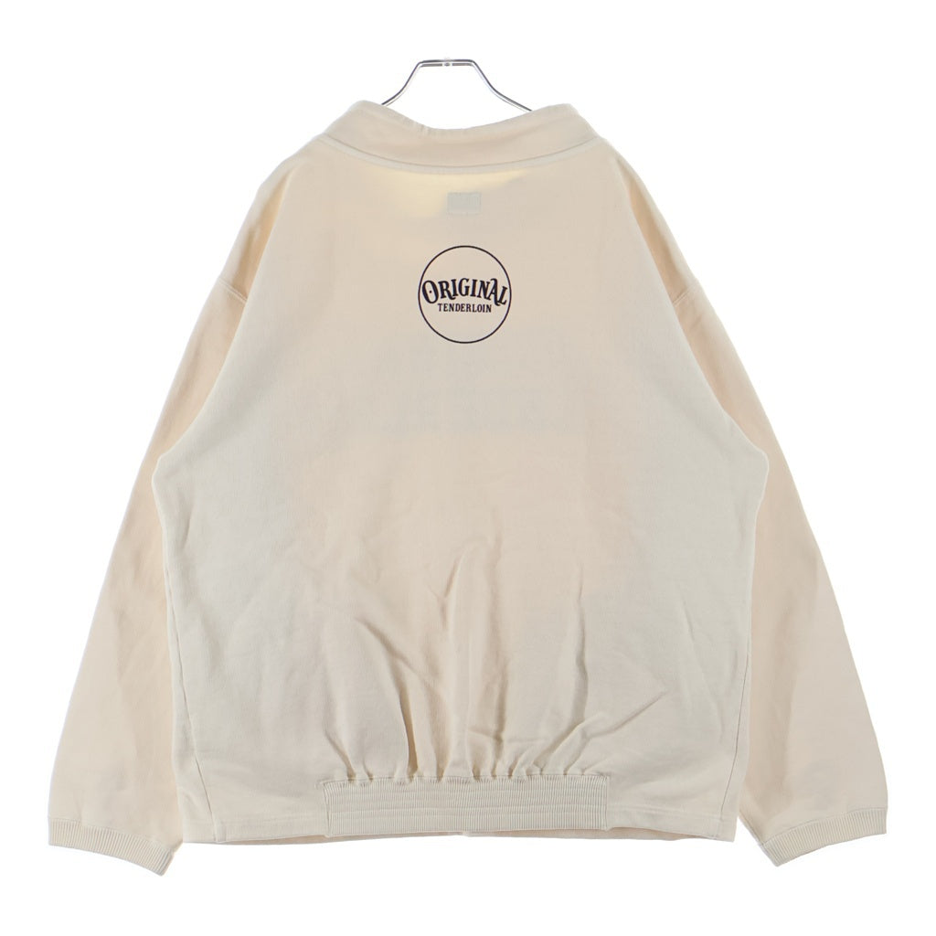 TENDERLOIN(テンダーロイン) 20AW MOCK NECK SWEATSHIRTS モックネック スウェット フロントロゴ アイボリー