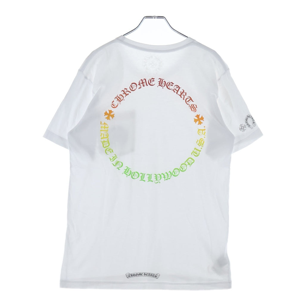 CHROME HEARTS(クロムハーツ) BACK GRAD CIRCLE LOGO TEE バック グラデーション サークルロゴ クルーネック半袖Tシャツ カットソー ホワイト