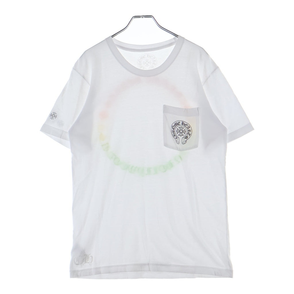 CHROME HEARTS(クロムハーツ) BACK GRAD CIRCLE LOGO TEE バック グラデーション サークルロゴ クルーネック半袖Tシャツ カットソー ホワイト