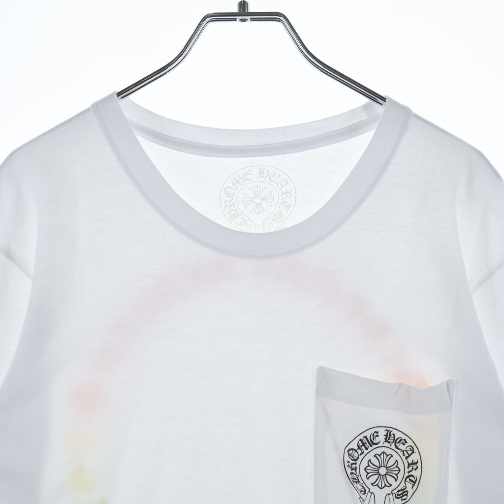 CHROME HEARTS(クロムハーツ) BACK GRAD CIRCLE LOGO TEE バック グラデーション サークルロゴ クルーネック半袖Tシャツ カットソー ホワイト