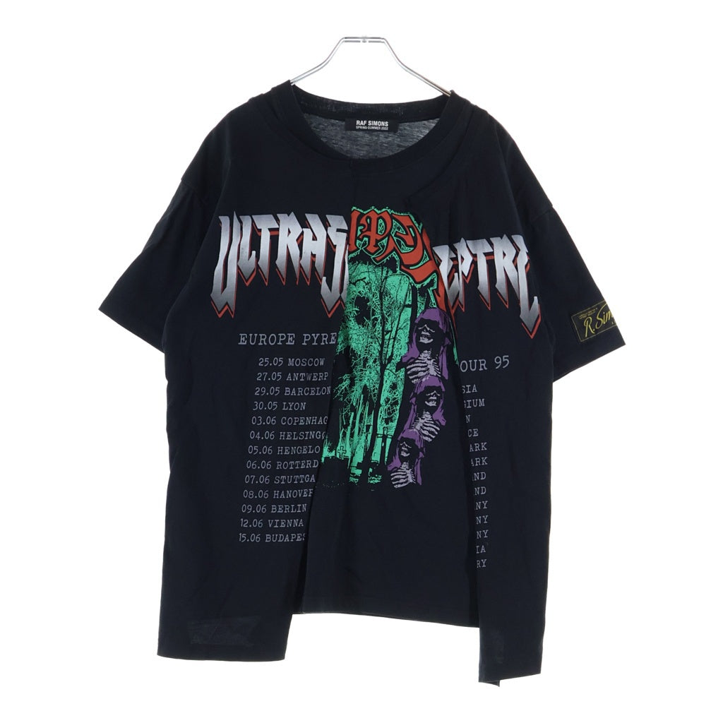 RAF SIMONS(ラフシモンズ) 22SS Small fit doubled T-shirt Ultrasceptre 半袖カットソー ブラック 221-141A-19001-0099