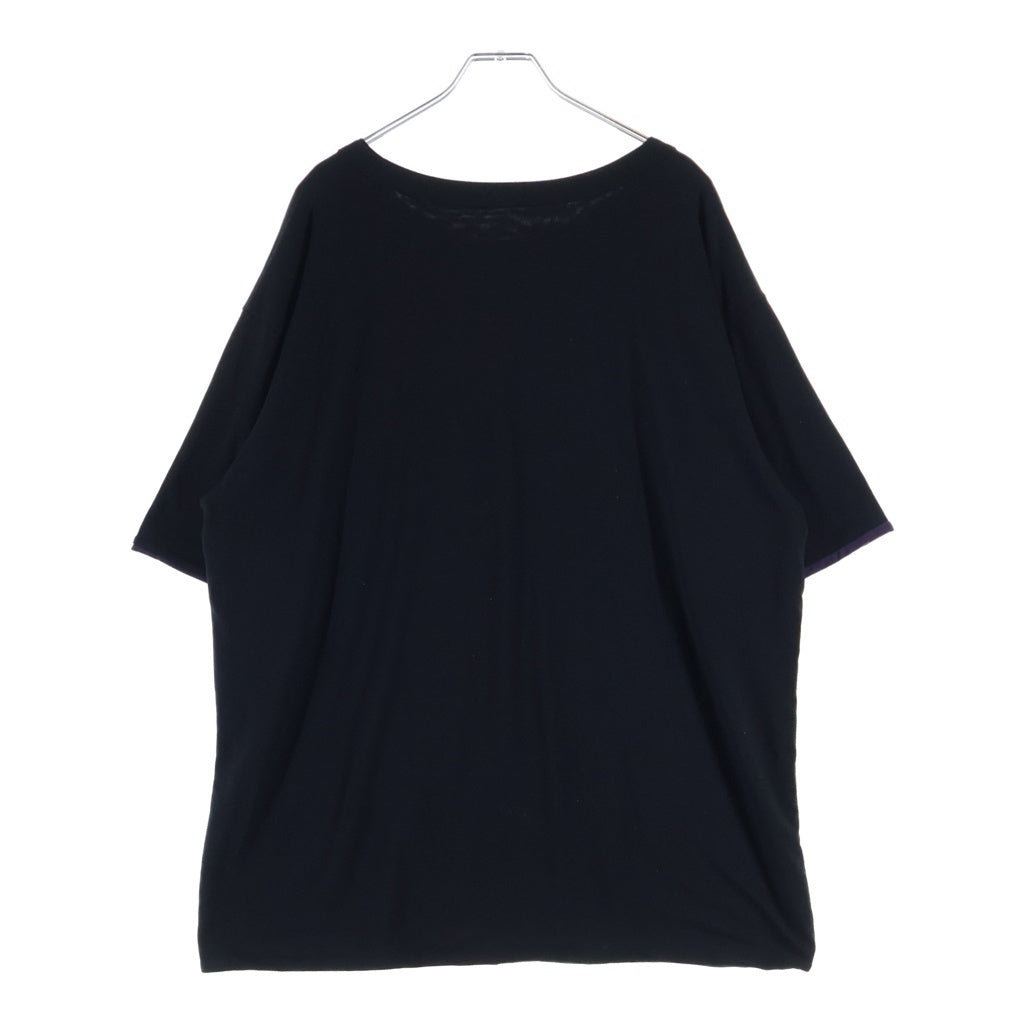 Needles(ニードルス) Reversible Tee フロントロゴ 半袖カットソー ブラックパープル