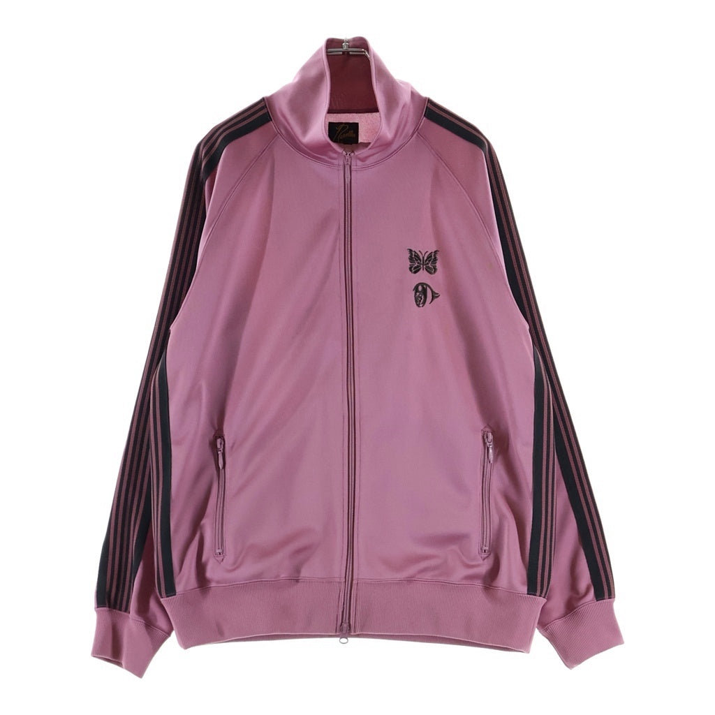 Needles(ニードルス) xKae Tanaka Track Jacket トラックジャケット フロントロゴ刺繍 ダブルジップ ピンク QV427