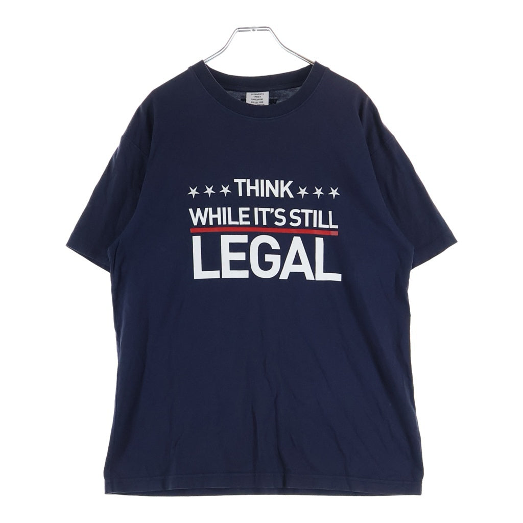 VETEMENTS(ヴェトモン) 21AW Human Rights T-Shirt 半袖カットソー スター刺繍 ネイビー UA52TR200N