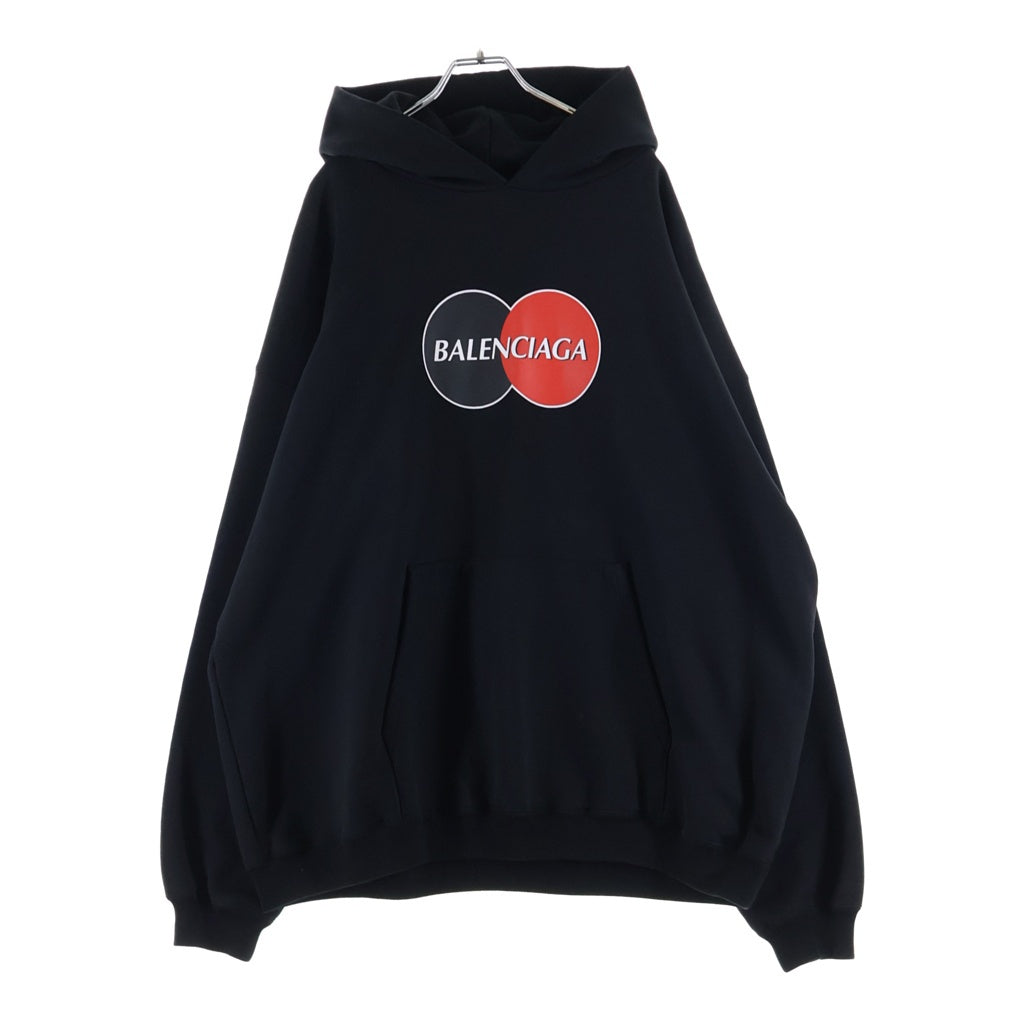 BALENCIAGA(バレンシアガ) 20SS Credit Card Logo Hoodie クレジットカード ロゴ プルオーバーパーカー ブラック 620973 TIV80