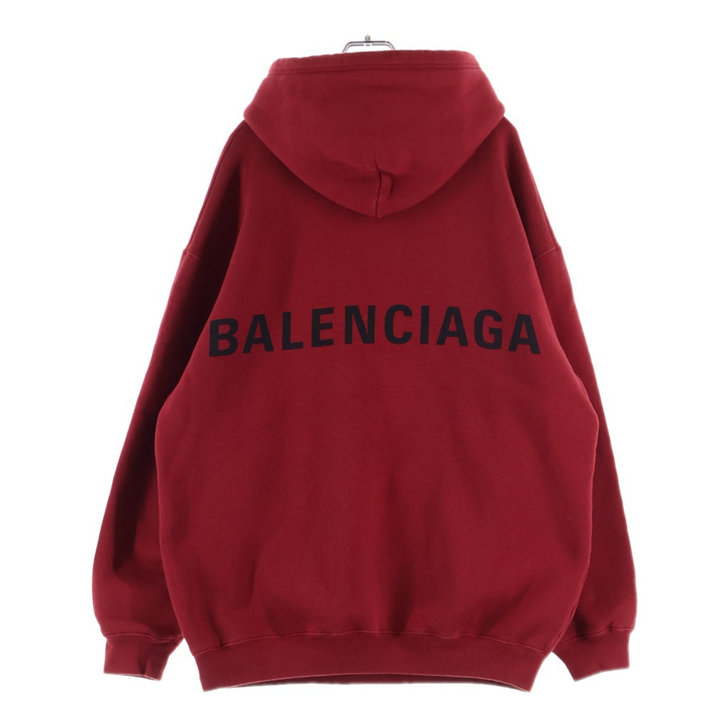 BALENCIAGA(バレンシアガ) 19SS Logo Pullover hoodie 556143 TDV04 バックロゴ プルオーバーフーディ スウェット レッド