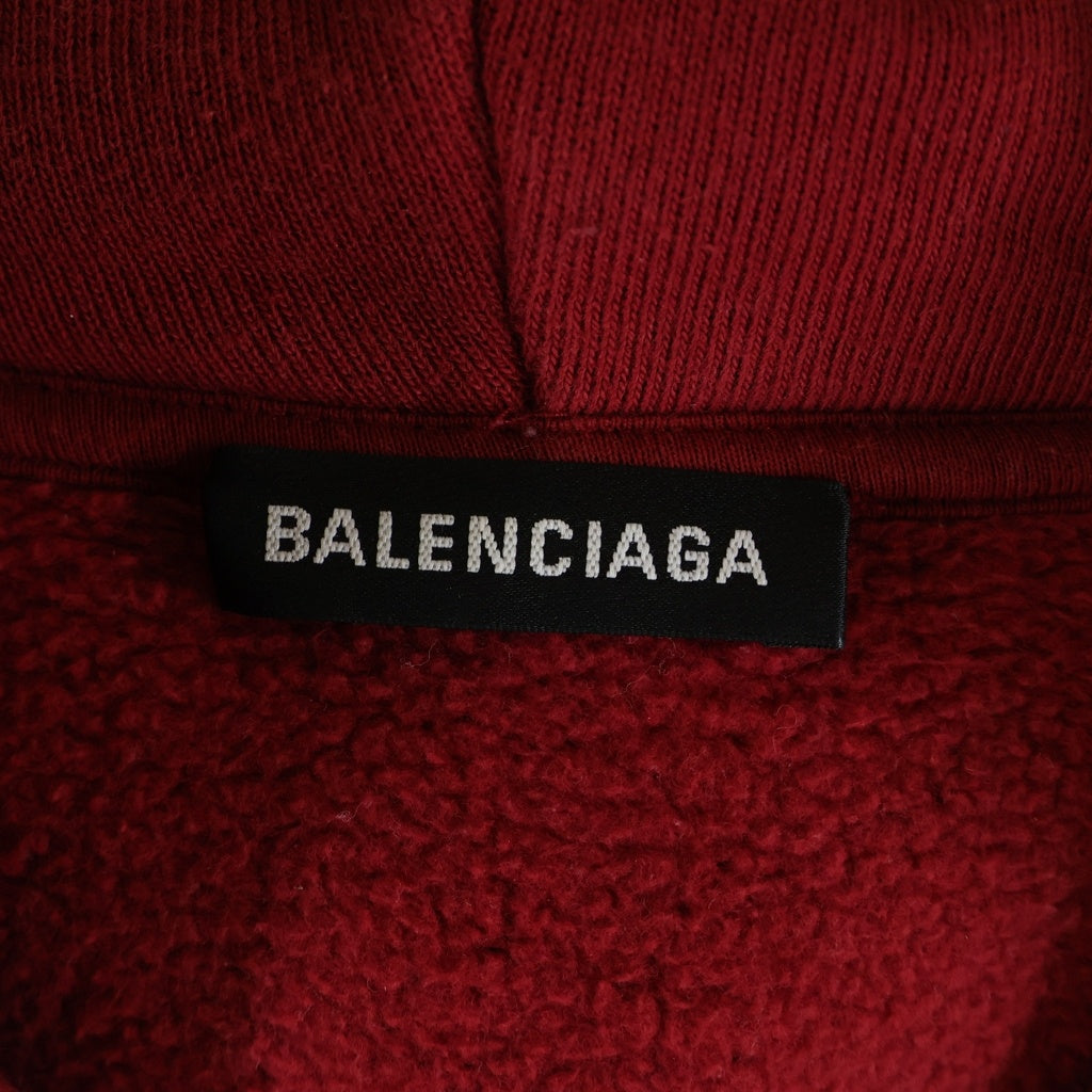 BALENCIAGA(バレンシアガ) 19SS Logo Pullover hoodie 556143 TDV04 バックロゴ プルオーバーフーディ スウェット レッド