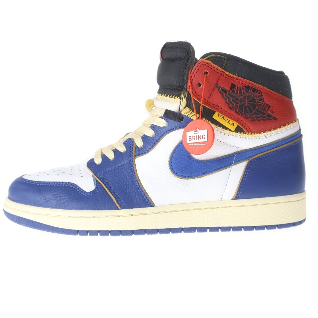 NIKE(ナイキ) ×UNION AIR JORDAN 1 RETRO HI NRG ユニオン エアジョーダン1 レトロ ハイカットスニーカー ホワイト/ブルー/レッド US9.5/27.5cm BV1300-146