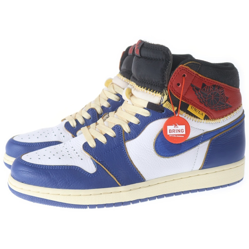 NIKE(ナイキ) ×UNION AIR JORDAN 1 RETRO HI NRG ユニオン エアジョーダン1 レトロ ハイカットスニーカー ホワイト/ブルー/レッド US9.5/27.5cm BV1300-146