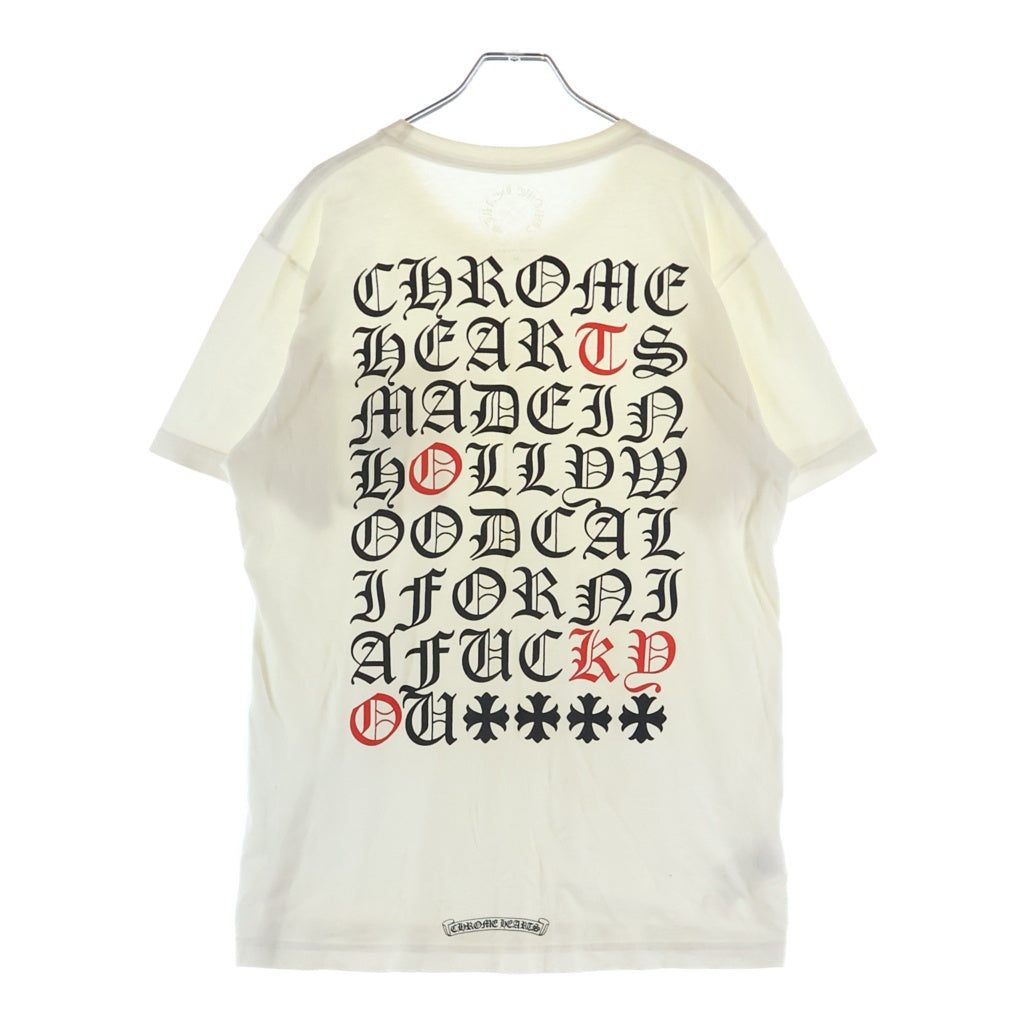 CHROME HEARTS(クロムハーツ) Made In Hollywood T-shirt メイド イ ンハリウッド 両面プリントクルーネック半袖Tシャツカットソー ホワイト