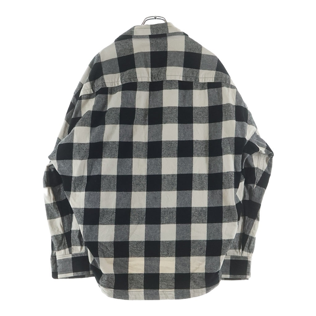 MAISON MIHARAYASUHIRO(メゾンミハラヤスヒロ) Amateur Sewn Like Check Shirt チェック柄 フランネル長袖シャツ ブラック/ホワイト A15SH086