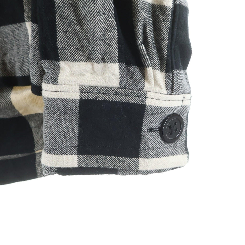 MAISON MIHARAYASUHIRO(メゾンミハラヤスヒロ) Amateur Sewn Like Check Shirt チェック柄 フランネル長袖シャツ ブラック/ホワイト A15SH086