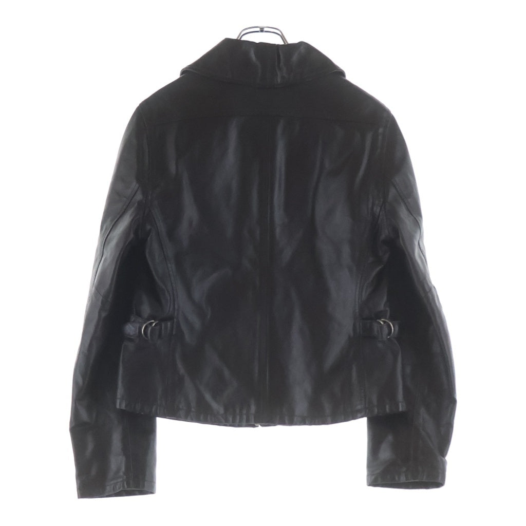 ARMANI JEANS(アルマーニ ジーンズ) 90s Leather Jacket レザージャケット 裏地キルティング ブラウン