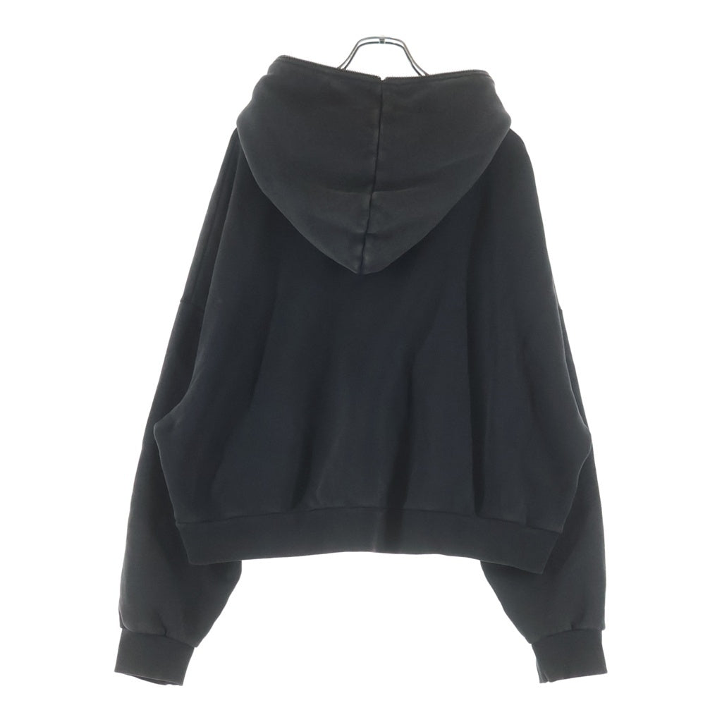 entire studios(エンタイア スタジオ) ETERNAL ZIP SOOT ウォッシュド加工 フルジップアップパーカー フーディー ブラック ES2202 PO0130