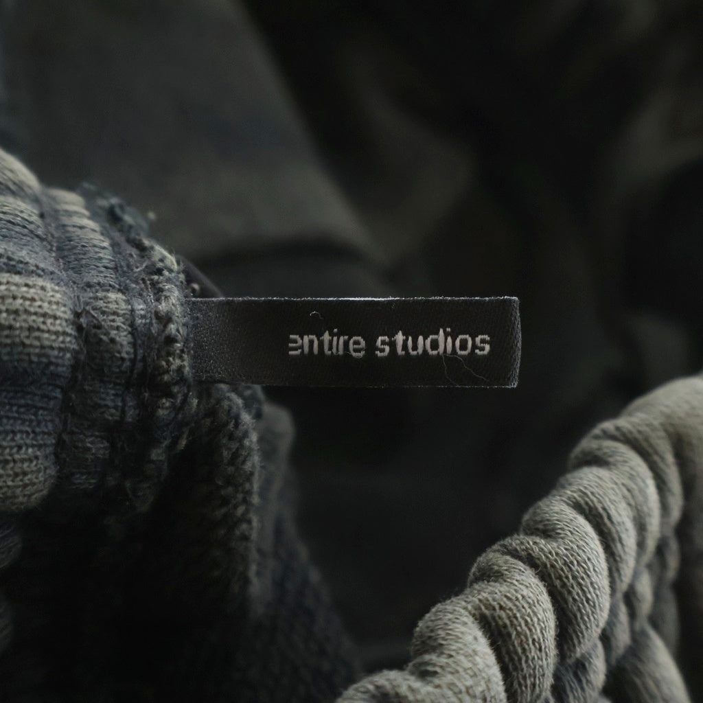 entire studios(エンタイア スタジオ) FULL SWEATPANT フルスウェットパンツ ウォッシュド ブラック ES2489 PO0209