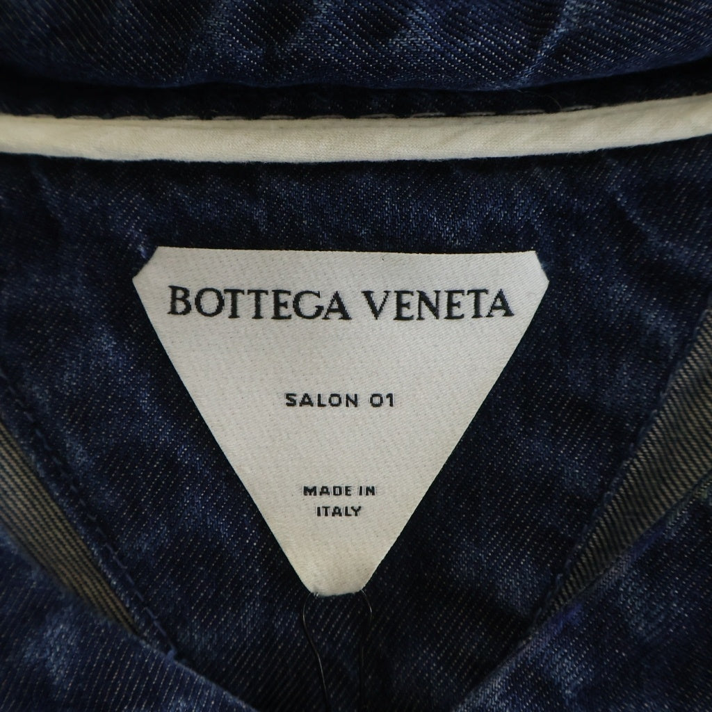 BOTTEGA VENETA(ボッテガヴェネタ) 21SS CROPPED DENIM SHIRT クロップド デニム半袖シャツ インディゴ 657734 V0SH0