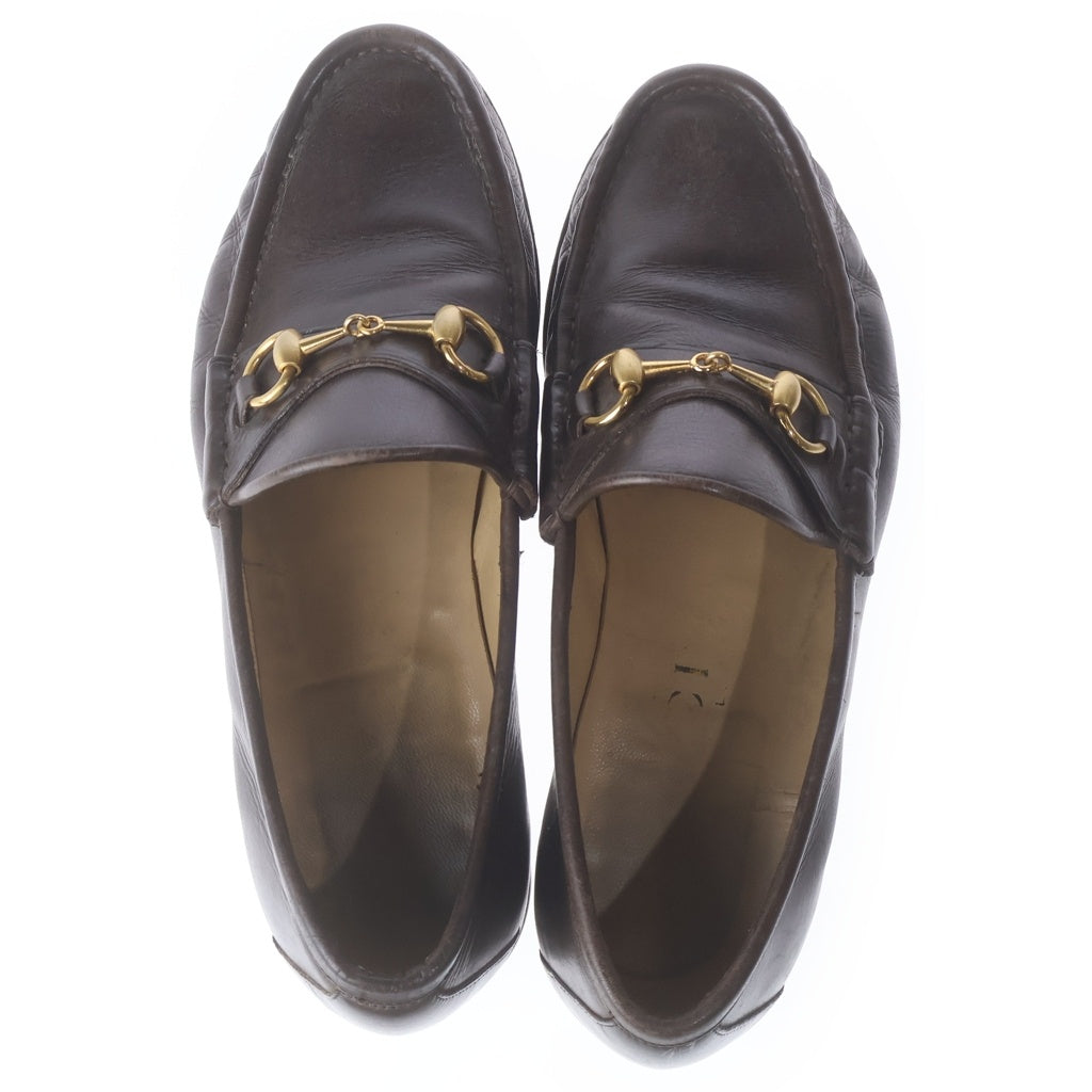 GUCCI(グッチ) ホースビット レザーローファー 革靴 シューズ ブラウン 41/1/2 110 0009