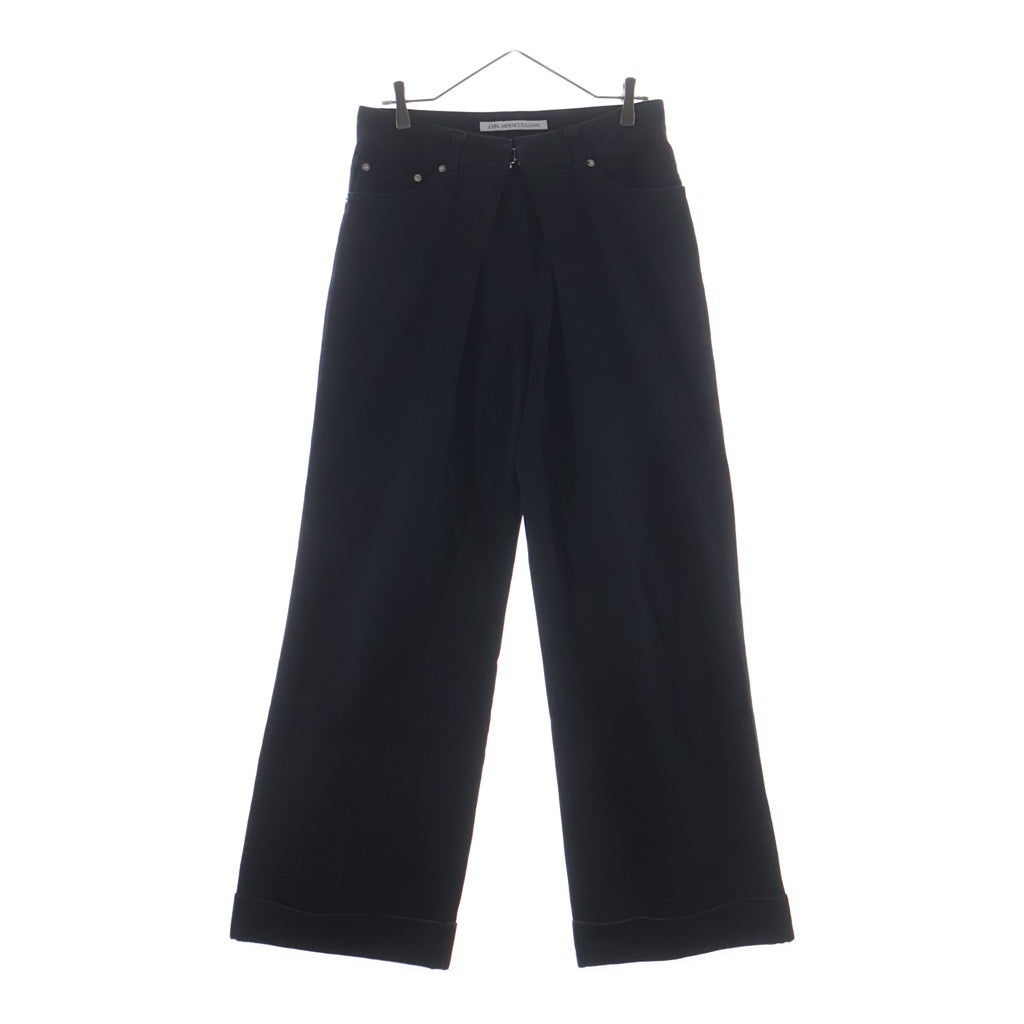 JOHN LAWRENCE SULLIVAN(ジョンローレンスサリバン) RIGID DENIM WIDE PANTS リジット コットン デニムワイドパンツ ブラック JLS-02-16