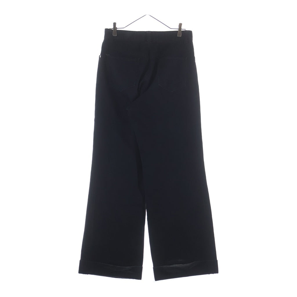 JOHN LAWRENCE SULLIVAN(ジョンローレンスサリバン) RIGID DENIM WIDE PANTS リジット コットン デニムワイドパンツ ブラック JLS-02-16