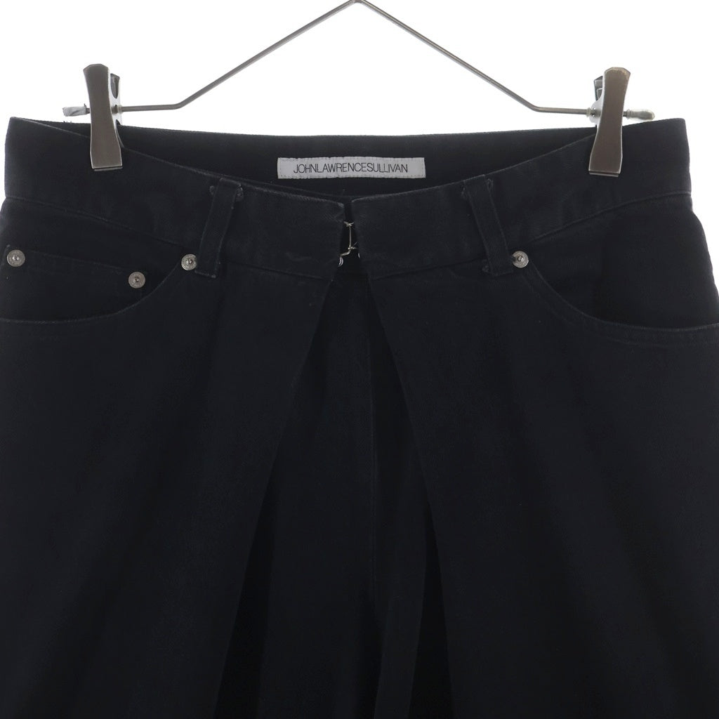 JOHN LAWRENCE SULLIVAN(ジョンローレンスサリバン) RIGID DENIM WIDE PANTS リジット コットン デニムワイドパンツ ブラック JLS-02-16