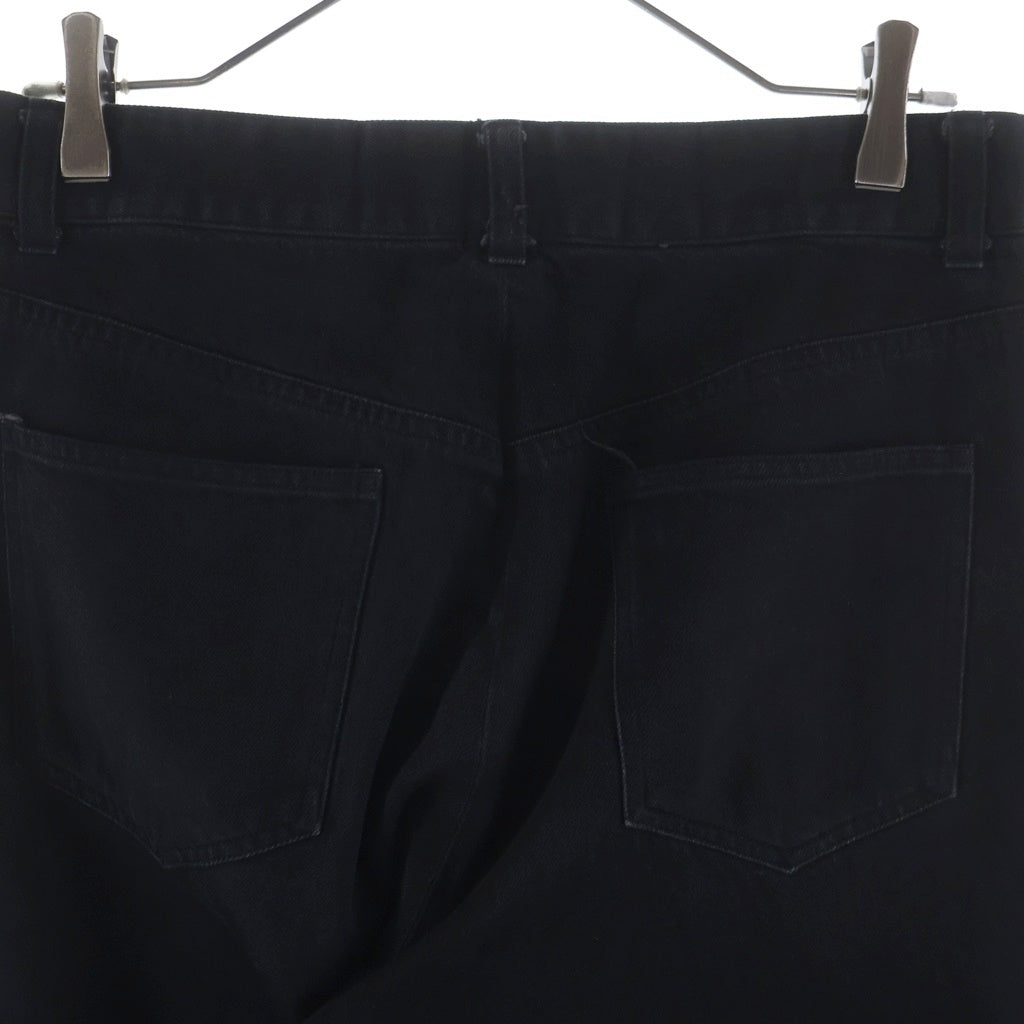 JOHN LAWRENCE SULLIVAN(ジョンローレンスサリバン) RIGID DENIM WIDE PANTS リジット コットン デニムワイドパンツ ブラック JLS-02-16