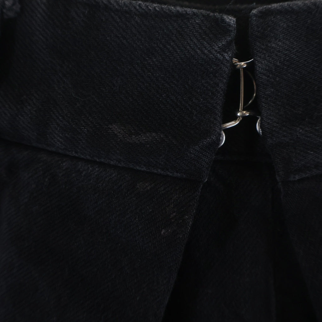 JOHN LAWRENCE SULLIVAN(ジョンローレンスサリバン) RIGID DENIM WIDE PANTS リジット コットン デニムワイドパンツ ブラック JLS-02-16