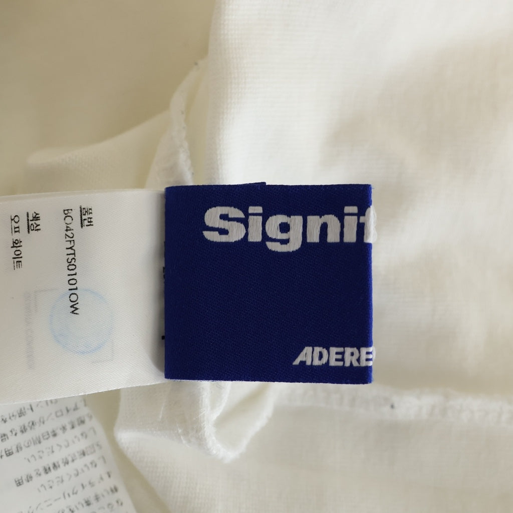ADER ERROR(アーダーエラー) BL TAG T-SHIRT 01 フロントロゴ 半袖Tシャツ カットソー ホワイト BO42FYTS0101OW