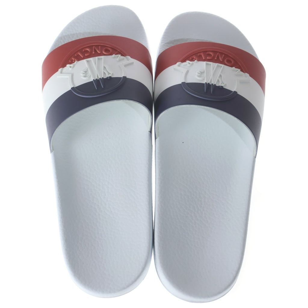 MONCLER(モンクレール) Basile バジーレ トリコロール シャワー スライドサンダル ホワイト 4C00040 01A49