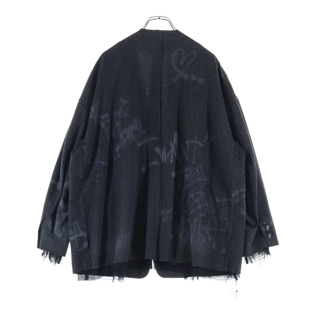 DISCOVERED(ディスカバード) 24SS GRAFFITI JACKET グラフィティ ジャケット グレー/ブラック ィDC-SS24-JK-02