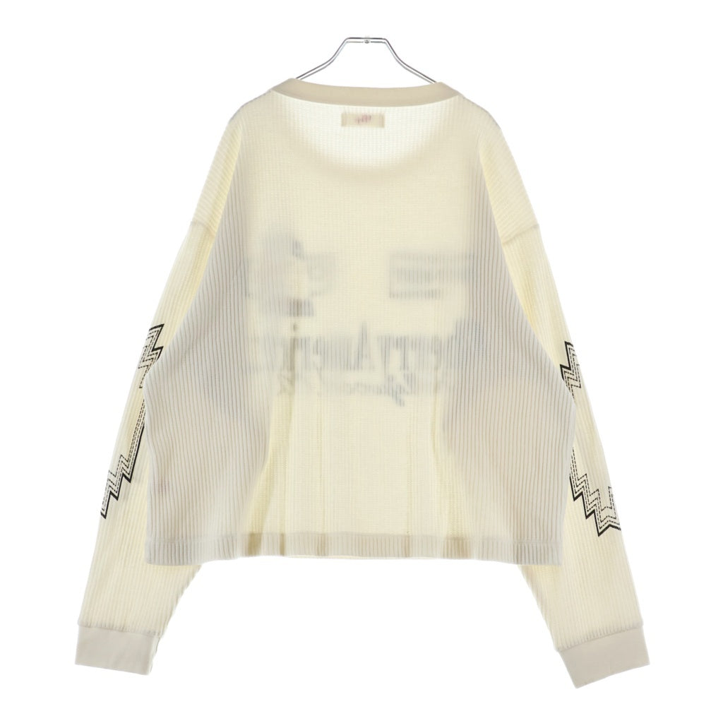 NO BRAND(ノーブランド) 【Cherry】チェリー Best West Thermal サーマル 長袖Tシャツ ロングスリーブカットソー ホワイト